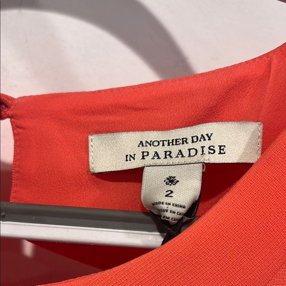 MAISON Scotch coral another day in paradise  peplum mini dress medium new - Picture 2 of 9